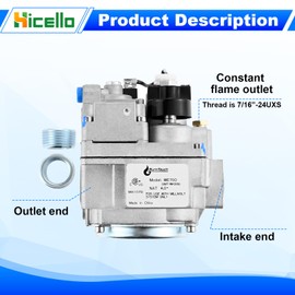 Hicello Gas Fryer Repair Parts 700 Series Millivolt Gas Valve Parts Replacement for Robertshaw 700-506 Thermostat Gas Valve, Combination Furnace Gas Valve Repair Parts