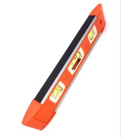 TIJAR Spirit Level Magnetic 230mm - Small, Unbreakable and Magnetic Torpedo Level with 3 Level Bubbles - Boat Level - Scaffold Level for Builders