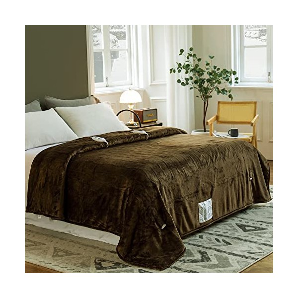 Jet's Home Heated Blanket Queen 84"x90" - ETL&FCC Certified Flannel