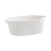 Qianly Elegant Cotton Rope Storage Bin for Home Essentials, White,