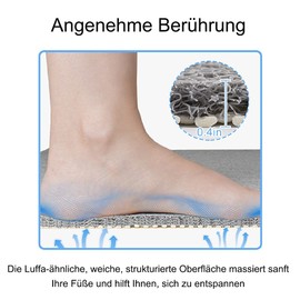 Shower Mat Non-Slip Washable 60 x 60 cm Anti-Mould Quick Drying Loofah Massage Soft Comfort Shower Mats Bath Mat with Drain PVC Loofah Bath Mat for Wet Areas