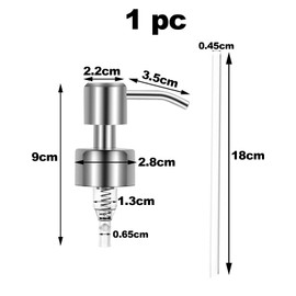 Soap Dispenser Pump Head Replacement Pump, Soap Dispenser for Bottles, Soap Dispenser Pump, Soap Pump, Soap Pump, Soap Pump Stainless Steel for 28 mm Thread Bottle, Soap Dispenser