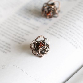 3PCS Vintage Rose Mini Small Metal Hair Claws Clips Clamps Girls Ladies Women