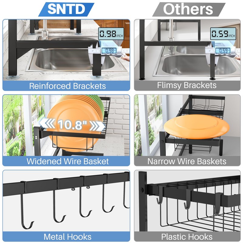 Over The Sink Dish Drying Rack - Adjustable Dish Rack