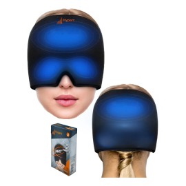 Hyperz gorro para migraña doble gel frente y atrás compresa 360 fría o calor ideal para dolor de cabeza y ojos fisioterapia anti migraña Gorro de Gel