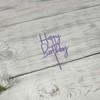 JIEEIN - Decoración para tarta de feliz cumpleaños, plástico morado,