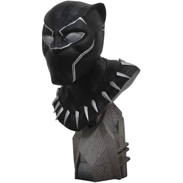 DIAMOND SELECT TOYS Legends in 3-Dimensions: Black Panther Movie 1: 2 Scale Resin Bust, Multicolor
