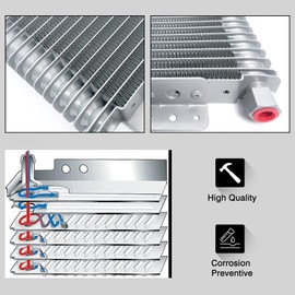 40k Transmission Cooler LPD47391 Low Pressure Drop Trans Oil Cooler Compatible with Heavy Duty 40,000 GVW Max including Mounting Hardware, Towing Applications and Advanced Cooling Protection 47391