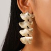 YISXVD Long Tassel Ginkgo Leaf Flower Earrings for Women Boho