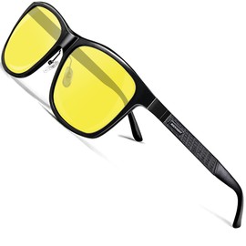 ROCKNIGHT Nachtsichtbrille HD Fahren Polarisierter UV-Schutz Blendschutz Gelbe UV-Sonnenbrille Metallrahmen