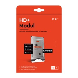 HD PLUS CI+ Module for 6 Months (Including HD+ Card, Suitable for HD and UHD, Satellite Reception Only)