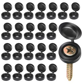 RXKFIGX 200 Pieces Screw Cover Folding Screw Cover Caps Folding Screw Cover Caps for Screw Protection Furniture Decoration Covers Protected from Dust Water Rain Black