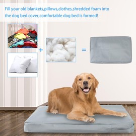 Dog Bed Cover,Waterproof Dog Crate Mattress Cover,Removable & Washable Bed Covers for Dogs,Zippered Dog Crate Bed Cover,Pets Cat Mat Cushion Beds Protector Cover (Dog Bed Covers Only)