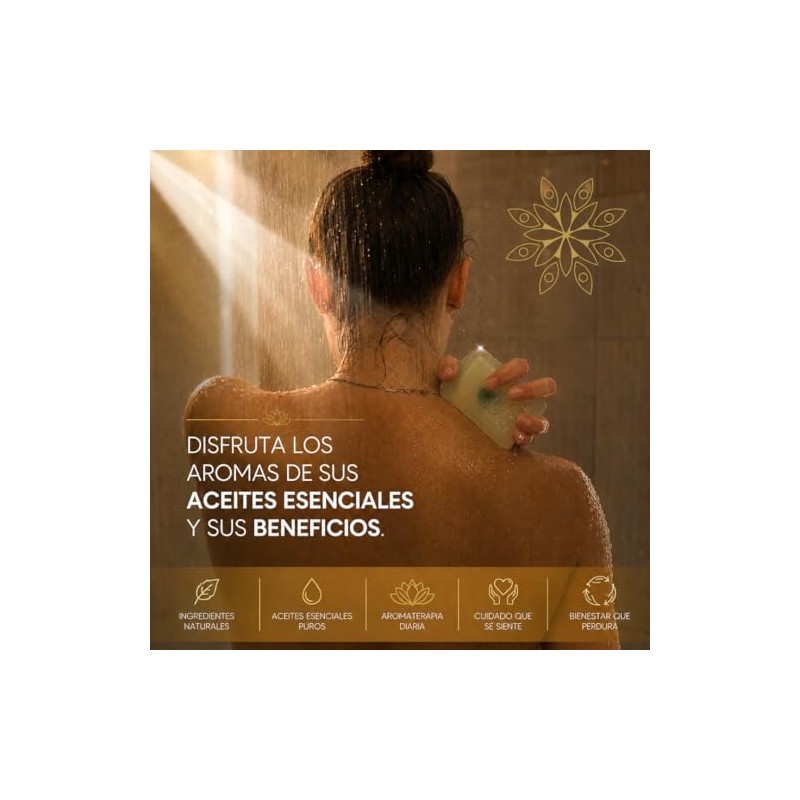 Set de 4 Jabones Holisticos con cuarzo Bienestar Cuerpo Mente