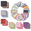 100Pcs 10x10cm Cotton Fabric Squares for Sewing, Quilting, Patchwork -