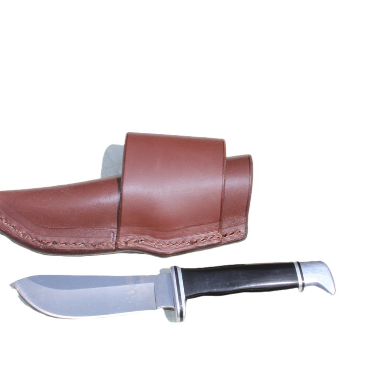 CARL THOMAS LEATHERS Cross draw. Hand Fixed Blade Knife Sheath,