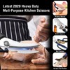 Heavy Duty Kitchen Shears with Unique Curve Blade, No Rust