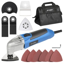 G LAXIA Oscillating Tool, 1.6A Oscillating Multi Tool with with Tool Bag, 3° Oscillation Angle, 12 Piece Accessories Scraping, Grinding, Sanding, Cutting