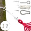 AMANKA Fastening for Hammock Complete kit incl Carbines Eyebolts Ropes
