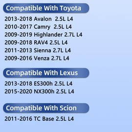 VS50825R Engine Valve Cover Gasket Set for Toyota Lexus Scion - RAV4 Highlander Avalon Camry Sienna Venza ES300h NX300h TC Base, 2009 2010 2011 2012 2013 2014 2015 2016 2017 2018 2019 2020, 2.5L 2.7L