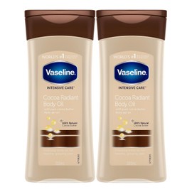 Vaseline Total Moisture - Aceite de gel corporal radiante de cacao - 6.8 oz - 2 paquetes