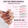 Findigit Press On False Nails Short - Brown Press On