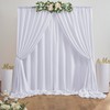 20 ft x 10 ft Thick White Backdrop Curtain for