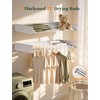 32'' Wall Mounted Clothes Drying Rack, Foldable & Collapsible Wall