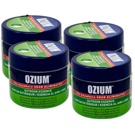 Ozium Air Sanitizer 4.5 oz Gel: Odor Eliminator for Strong Odor, Car Air Freshener (Outdoor Essence, 4 Packs)