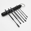 Earpick set, high-quality earwax removal earplugs, 6-piece set, black / 귀이개세트 고급 귀지제거 귀파개 6종 세트 블랙