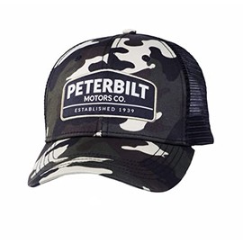 Peterbilt Motors CO. Established 1939 Black Camo Snapback Mesh Cap/Hat