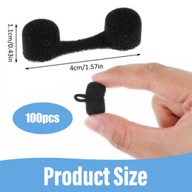 QFGasre 100 Pieces Nose Plug Filter Disposable Nose Dust Filters Bulk Sponge Nostril Filters for Spray Tanning Welding Dust Allergies Dust Construction Areas (Black)