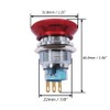 mxuteuk 22mm Waterproof Emergency Stop Push Button Switch Stainless Steel