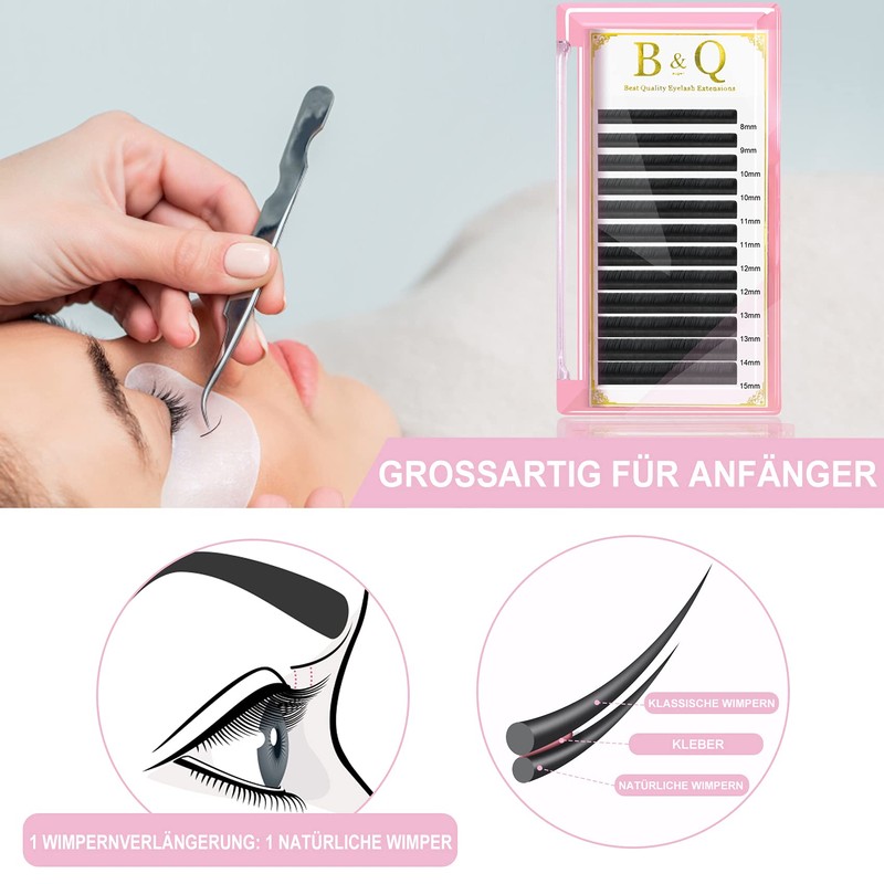 Individual Eyelashes 1:1 Eyelash Technology Eyelash Extension Strength 0.15/0.20 Classic