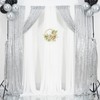 Poise3EHome Silver Sequin Backdrop Curtains,4 Panels Silver Sequin Backdrop, 2FTx8FT