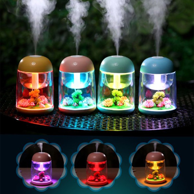 Micro Landscape Humidifier Cute Quiet 2 in 1 Ultrasonic Essential
