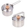1000ml Camping Pot Stainless Steel Portable Outdoor Tea Coffee Pot