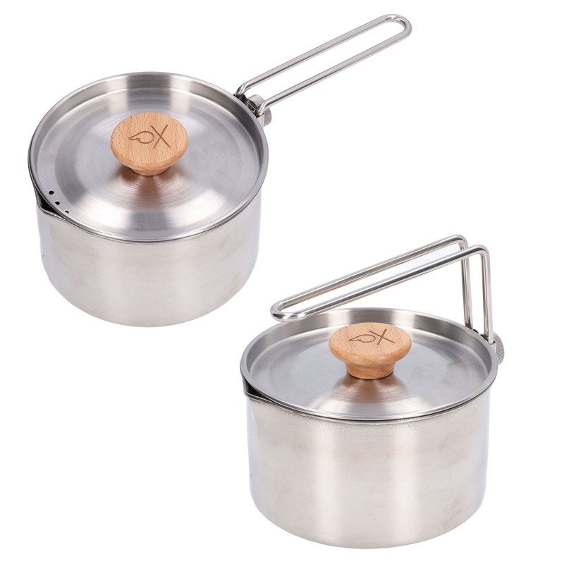 1000ml Camping Pot Stainless Steel Portable Outdoor Tea Coffee Pot