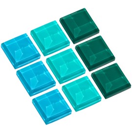 Deko Magnete in blau, türkis & grün • 9 Starke Magnet Steine für Kühlschrank, Magnettafel & Whiteboard • Nachhaltige Geschenke für Frauen • 20x20x3mm
