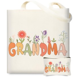 fcaylo Mothers day gifts ideas for grandma, Best Gift for Grandmother 2pcs Tote Bag with Pouch Bag for Great Grandma NaNa Gigi