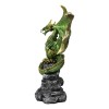 Ebros Gift Green And Gold Scales Behemoth Dragon Perching On