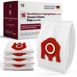 16 sacchetti per Miele [Compact C2/C1, Complete C1] – sostituisce FJM – incl. 4 filtri motore & 4 scarico – per serie S6000–S200 – sostituisce 9917710, 10408420