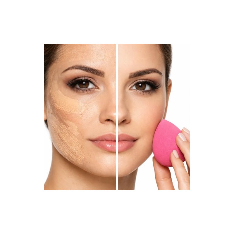 Set de 10 Esponjas de Maquillaje en Frasco Reutilizable –