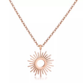 Unbranded Rose Goldtone Sunburst Necklace
