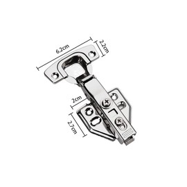 Bisagras para Gabinete de Cierre Suave de Cocina, 4 Piezas Bisagras para Clóset de Cocina Sin Marco, Bisagras de Puerta Lenta Hidráulicas Silenciosas para Armarios, Roperos y Librerías (Plateado)