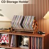 Aofure Premium Desktop Bookshelf, Bamboo Desk Bookshelf, Retro Brown Book