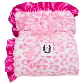 Max Daniel Baby Throw Blanket, Hot Pink Jaguar