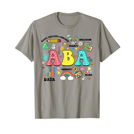 ABA therapist behavior analyst autism therapy RBT floral T-Shirt