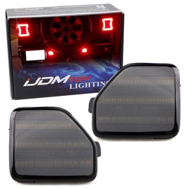 iJDMTOY Smoked Lens 40-SMD Full LED Rear Bumper Reflector Light Kit Compatible With Jeep 2018-up Wrangler JL Sahara Rubicon MOAB Trims ONLY, Function as Tail or Rear Fog Lights