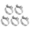 PATIKIL 5 Pcs 27-29mm Mini Fuel Injection Hose Clamps Stainless